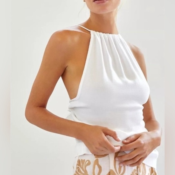 cloth & stone Tops - Cloth & Stone White Tie Back Tank Top